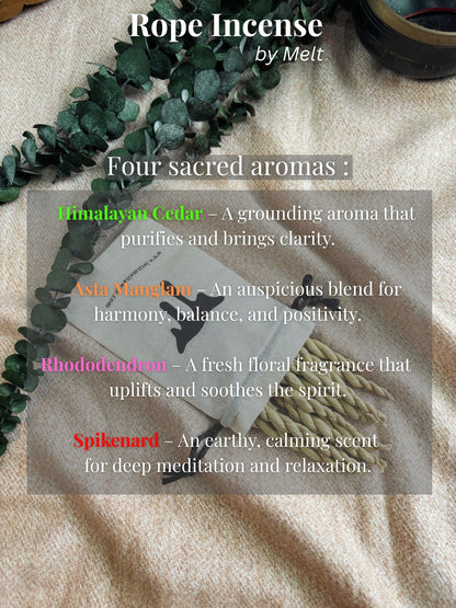 Himalayan Cedar  - Rope Incense ( Pack of 15 )